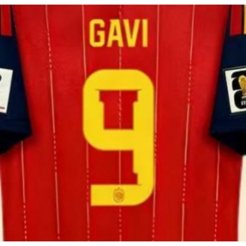 Spain Red & Gold world cup Soccer Jersey | National Team Fan Match Shirt