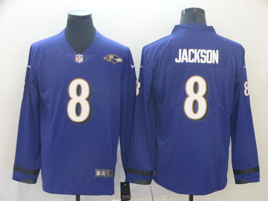 Adult Baltimore Ravens Lamar Jackson NO.8 Football Jerseys