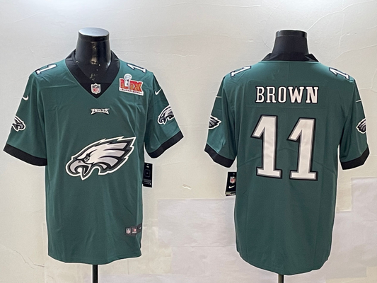 NEW Adult Philadelphia Eagles AJ Brown NO.11 Football Jerseys