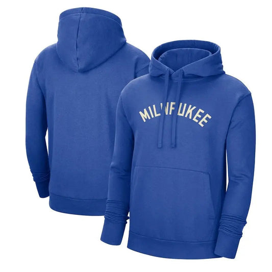 men/women/kids Milwaukee Bucks Blue Basketball Hoodies