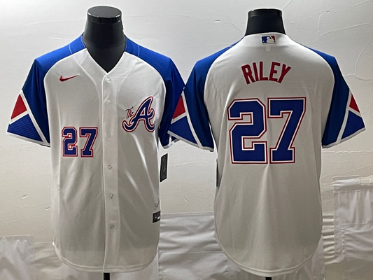 Men/Women/Youth Atlanta Braves Austin Riley #27 baseball Jerseys