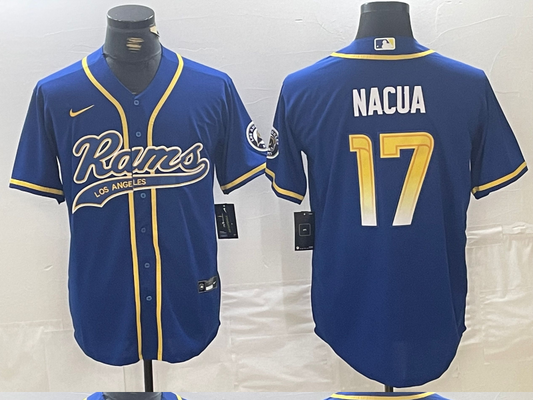Adult Los  Angeles Rams Puka Nacua NO.17 baseball Jerseys