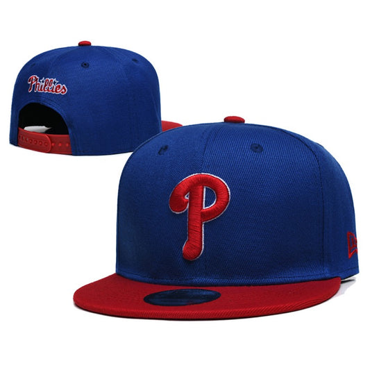 Philadelphia City Baseball Flat Brim Snapback Caps, Adjustable Unisex Game Day Headwear Red Blue White Multi Color Matching Styles