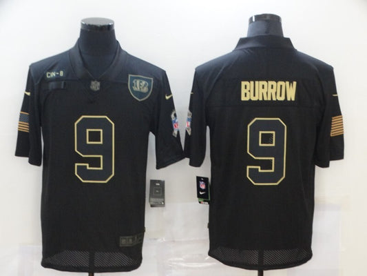 Cincinnati Bengals Joe Burrow NO.9 Salute To Service Football Jerseys