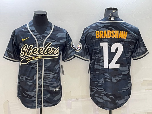 Adult Pittsburgh Steelers Terry Bradshaw NO.12 Football Jerseys