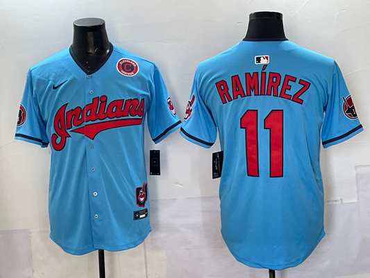 2025 new Men/Women/Youth Cleveland Indians Jose Ramirez #11 baseball Jerseys
