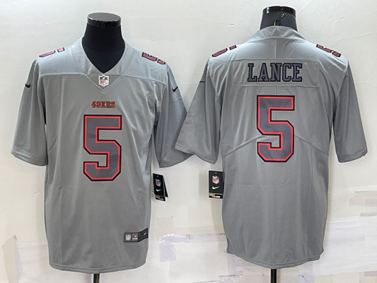 Adult San Francisco 49ers Trey Lance NO.5 Football Jerseys