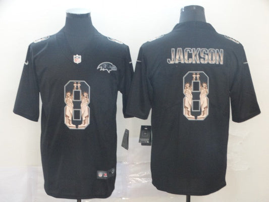 Adult Baltimore Ravens Lamar Jackson NO.8 Football Jerseys