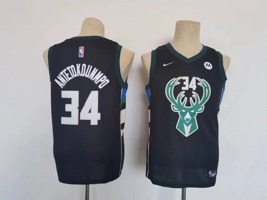 Kids Milwaukee Bucks Antetokounmpo NO.34 Basketball Jersey