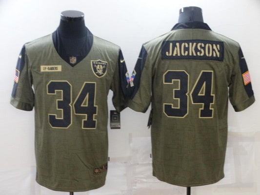 Adult ‎Oakland Raiders Bo Jackson NO.34 Football Jerseys