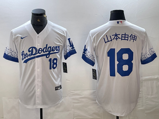 Men/Women/Youth Los Angeles Dodgers Yoshinobu Yamamoto #18 baseball Jerseys