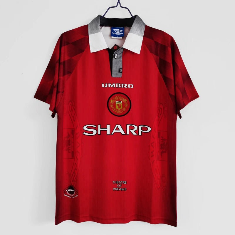 1998-1999 Season Manchester United F.C. throwback soccer jerseys blank or custom name and number