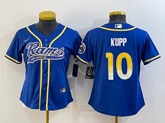 Women's Los Angeles Rams Cooper Kupp NO.10 Football Jerseys