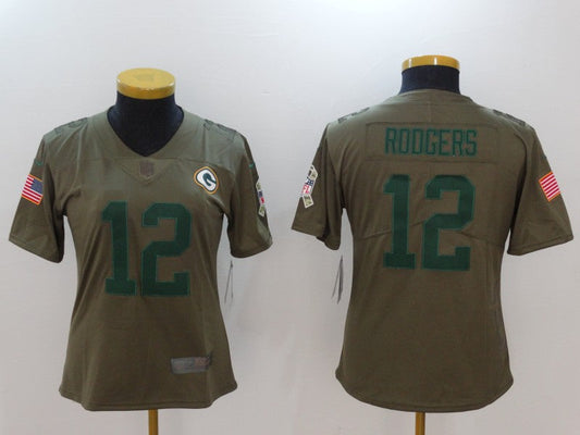 Women's Green Bay Packers Aaron Rodgers NO.12 Football Jerseys