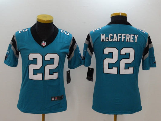 Women's Carolina Panthers Christian McCaffrey NO.22 Football Jerseys