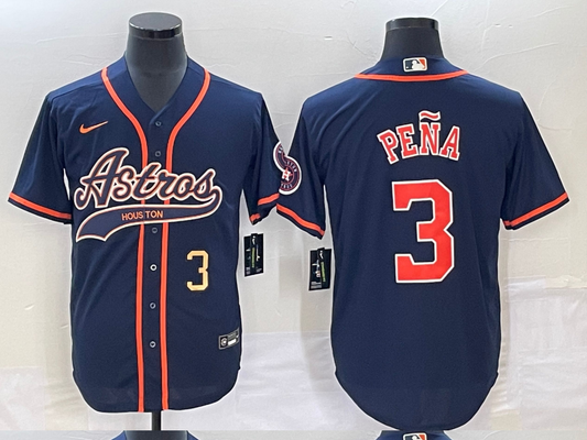 Men/Women/Youth Houston Astros Jeremy Peña #3 baseball Jerseys