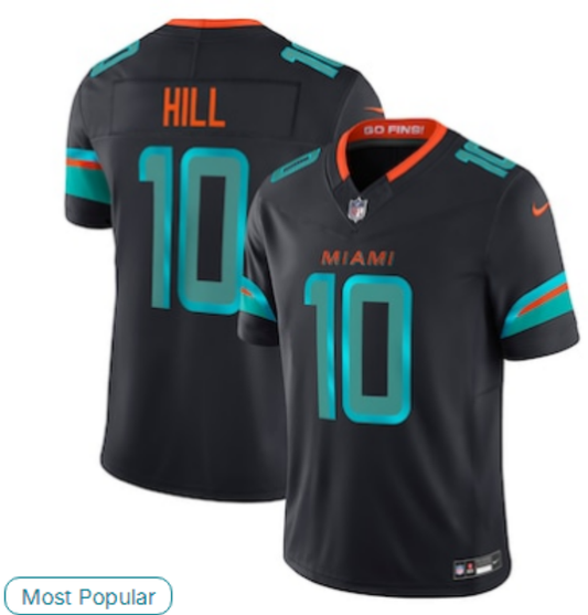 2025 new Adult Miami Dolphins Tyreek Hill NO.10 Football Jerseys