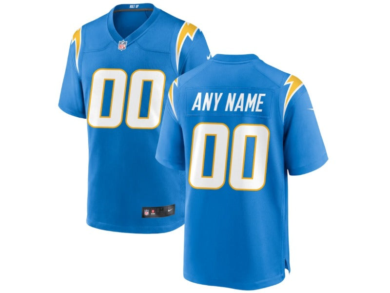 Adult Los Angeles Chargers number and name custom Football Jerseys