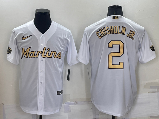 Men/Women/Youth Miami Marlins Jazz Chisholm Jr. NO.2 baseball Jerseys