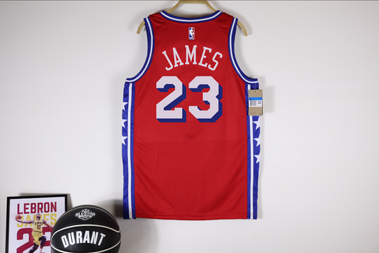 Philadelphia 76ers James #23 swingman basketball jerseys city version red