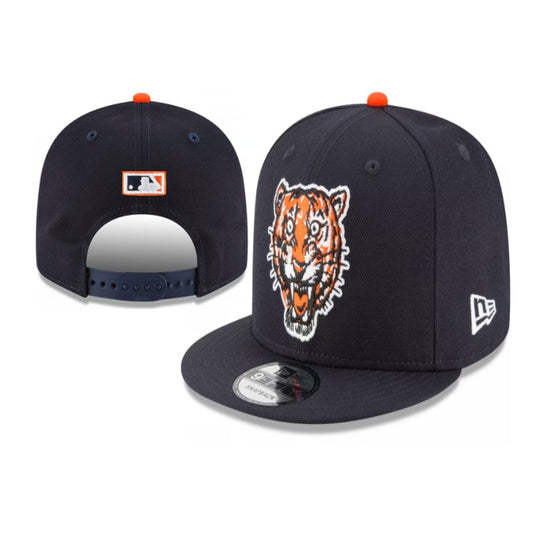 City Tiger Flat Brim Snapback Hats Unisex Adjustable Black Embroidery Street Caps