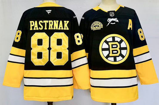 Men's Boston Bruins David Pastrnak #88 Fanatics Black Player Jersey
