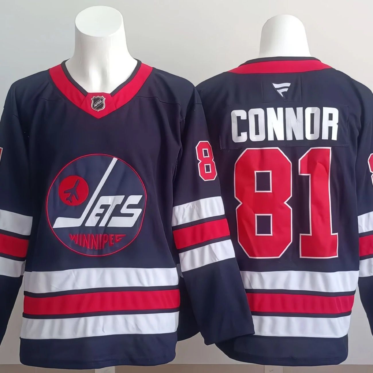 Men's Winnipeg Jets Kyle Connor #81 Fanatics Navy Player Jersey