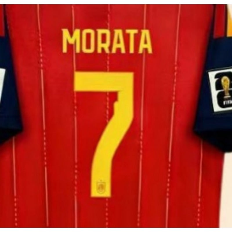 Spain Red & Gold world cup Soccer Jersey | National Team Fan Match Shirt