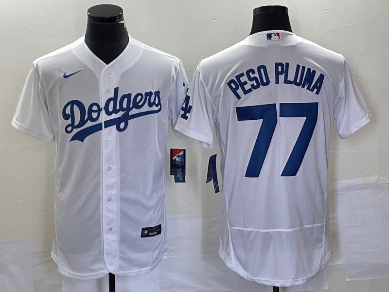Men/Women/Youth Los Angeles Dodgers Peso Pluma #77 baseball Jerseys