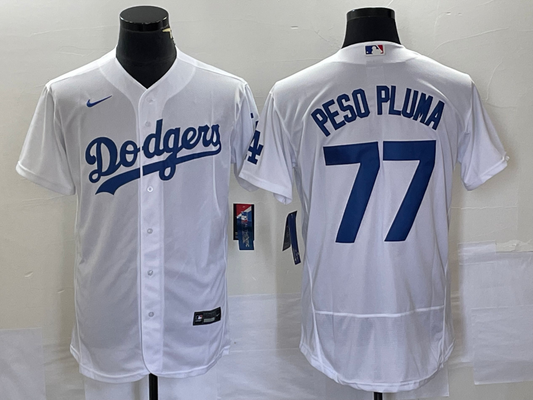 Men/Women/Youth Los Angeles Dodgers Peso Pluma #77 baseball Jerseys