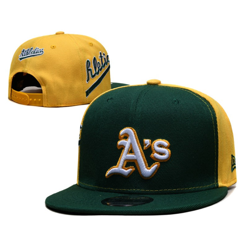 6 Styles Oakland A’s Logo Flat Brim Adjustable Sports Fan Baseball Snapback Hats Unisex