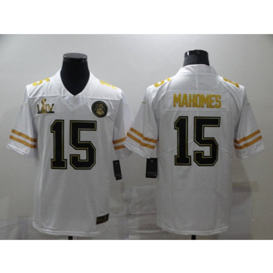 men/women/kids KC.Chiefs Mahomes NO.15 White Football Jersey
