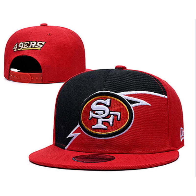 San Francisco 49 Retro Stitched Snapback Hat - Vintage SF Red Gold Adjustable Football Cap Collection