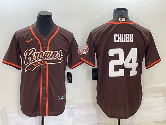 Adult Cleveland Browns Nick Chubb NO.24 Football Jerseys