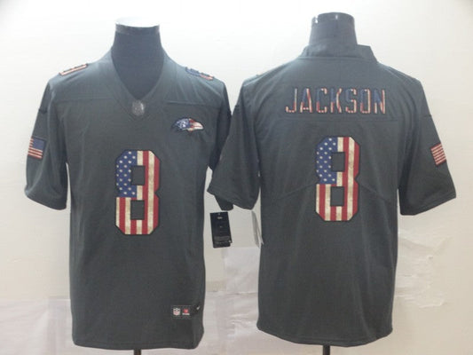 Adult Baltimore Ravens Lamar Jackson NO.8 Football Jerseys