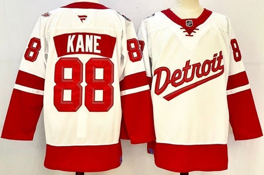 Men's Detroit Red Wings Patrick Kane #88 Fanatics White Player Game Jersey