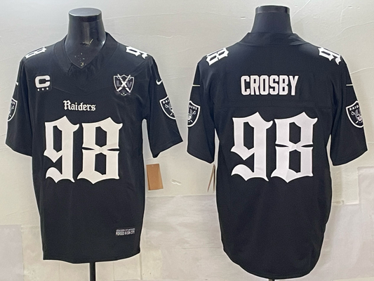 2025 Adult Las Vegas Raiders Maxx Crosby NO.98 Football Jerseys