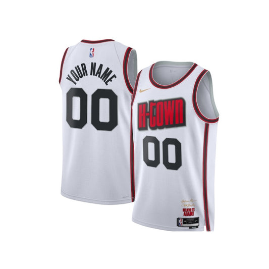 Houston Rockets custom number and name  City Edition Swingman Jersey