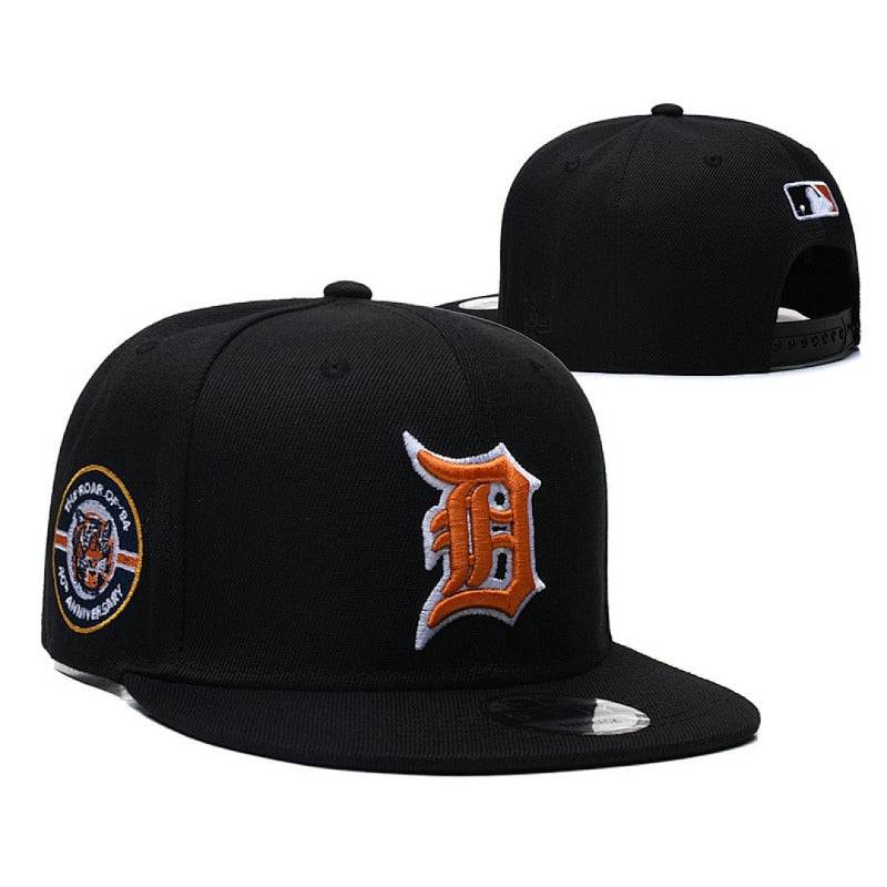City Tiger Flat Brim Snapback Hats Unisex Adjustable Black Embroidery Street Caps