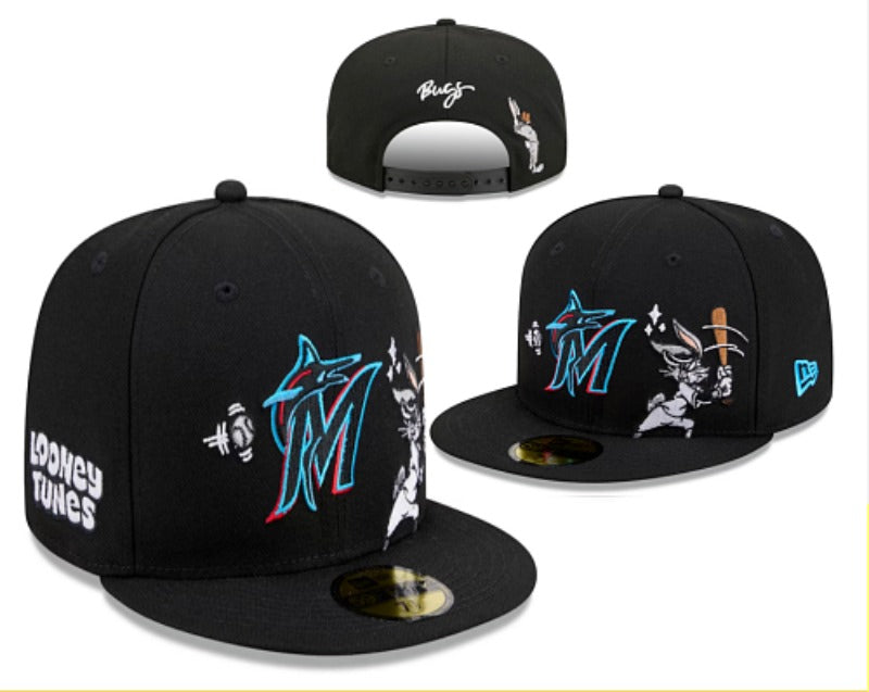 Miami Retro Teal & Black Baseball Cap | Vintage Game Day Snapback Hats