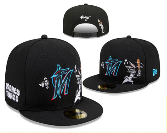 Miami Retro Teal & Black Baseball Cap | Vintage Game Day Snapback Hats