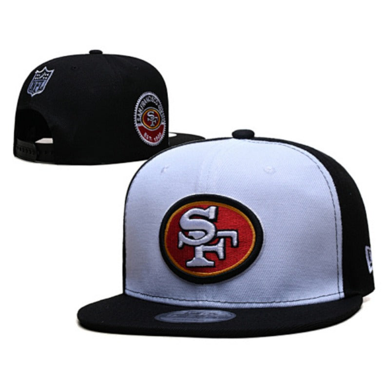 San Francisco 49 Retro Stitched Snapback Hat - Vintage SF Red Gold Adjustable Football Cap Collection