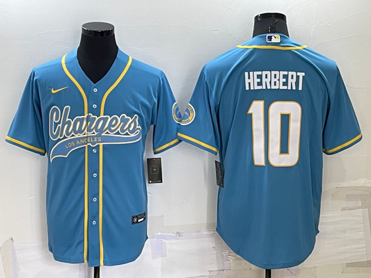 Adult Los Angeles Chargers Justin Herbert NO.10 Football Jerseys