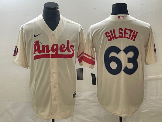 Men/Women/Youth Los Angeles Angels Chase Silseth #63 baseball Jerseys