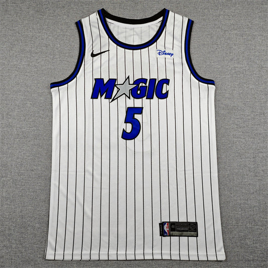 Orlando Magic Paolo Banchero NO.5 Basketball Jersey new arrival white stripe