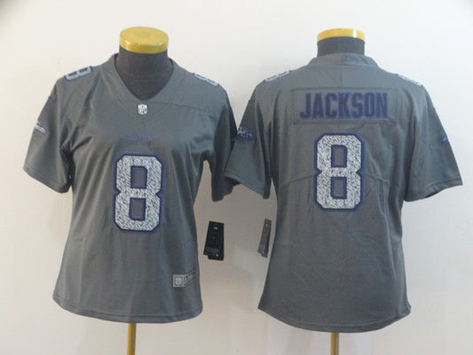 Women's Baltimore Ravens Lamar Jackson NO.8 Football Jerseys
