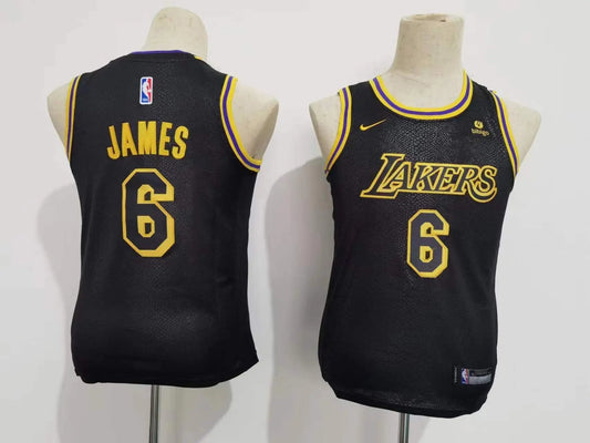 Kids Los Angeles Lakers James NO.6 Basketball Jersey