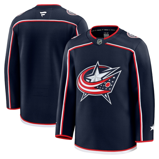 Men's Columbus Blue Jackets Fanatics Navy Home Premium Blank Jersey