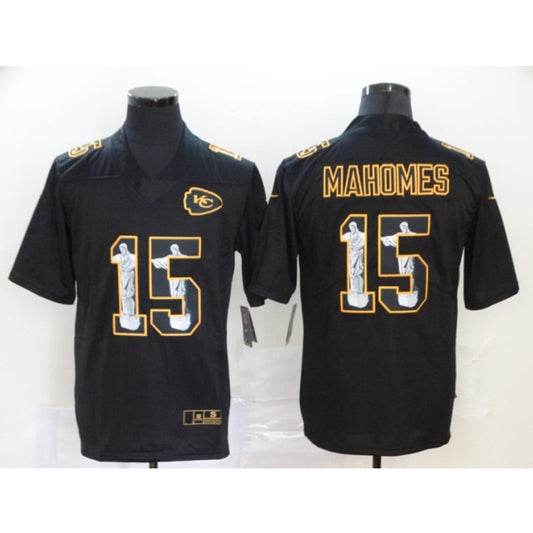 men/women/kids KC.Chiefs Mahomes NO.15 Black Football Jersey