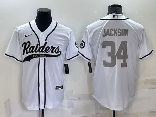 Adult ‎Oakland Raiders Bo Jackson NO.34 Football Jerseys